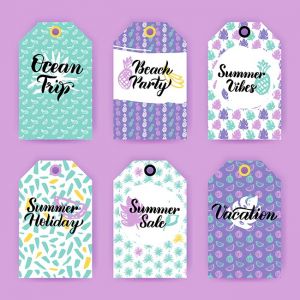 Summer Trendy Gift Labels