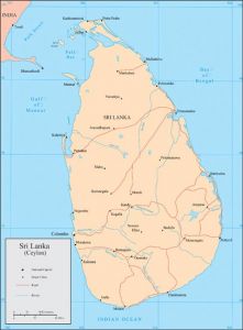 Sri Lanka vector map