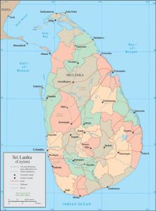 Sri Lanka vector map