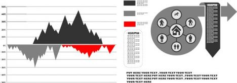 Statistic analysis charts vector