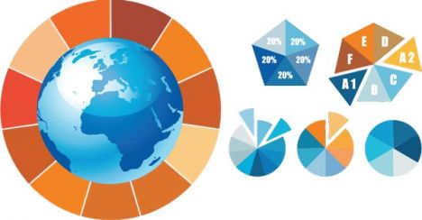 Statistic charts infographics vector