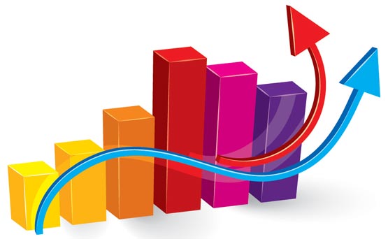 Statistics and charts vectors