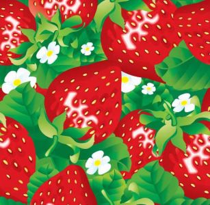 Strawberries and milk vector posters