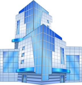 3D architecture vector