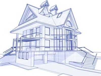 3D architecture vector