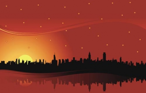 Sunset vector design