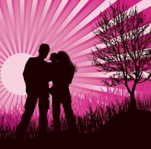 Lovers vector design