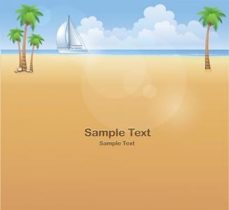 Summer beach vector