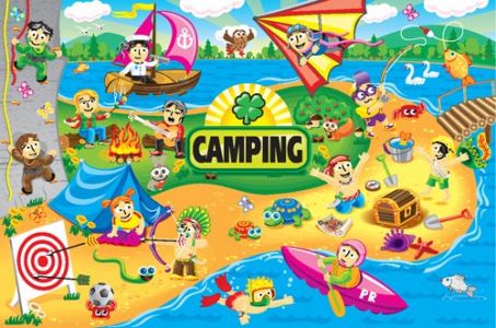 Summer camping vector illustrations