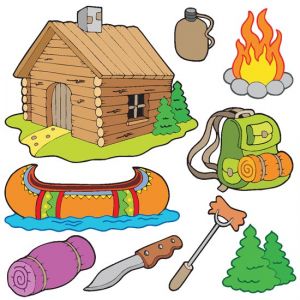 Summer camping vector illustrations