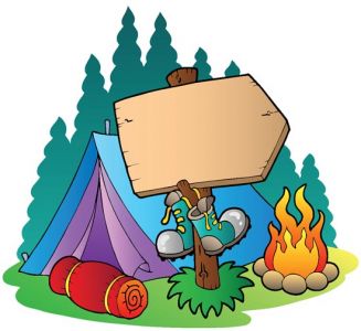 Summer camping vector illustrations