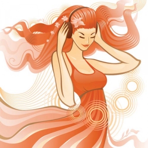 Summer girl clipart