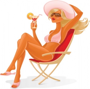 Summer girl clipart