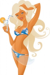 Summer girl clipart