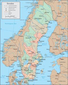 Sweden vector map