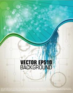 Technology vector brochure cover