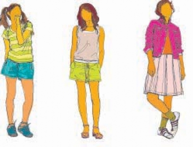 Teenagers silhouette clipart