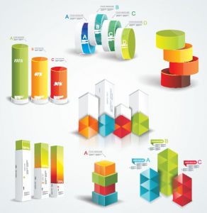 Timeline statistics infographics vector