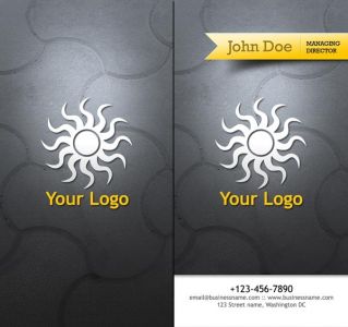 Travel business cards with gray background