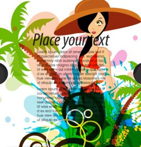 Travel cover vector template