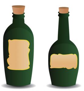 Types of bottles eps vectors