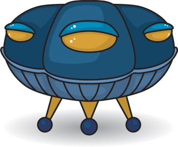 Ufo spaceships vector cartoons