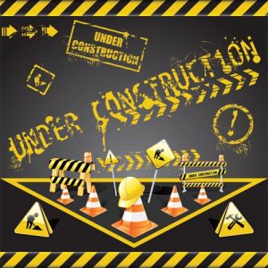 Under construction vector sign