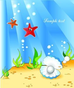 Underwater world of marine life vector