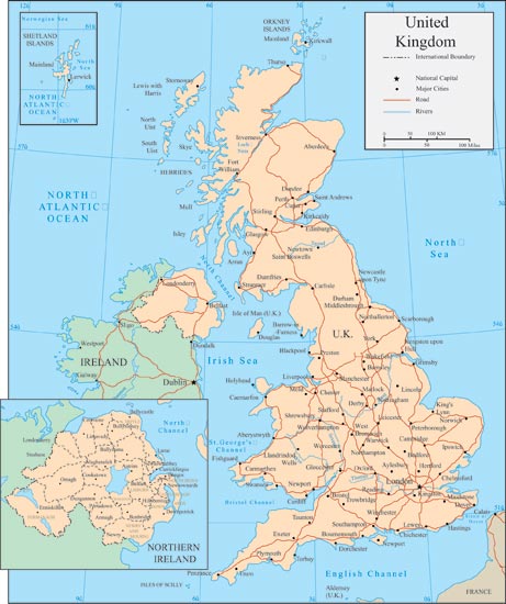 United Kingdom vector maps