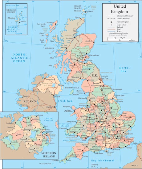 United Kingdom vector maps