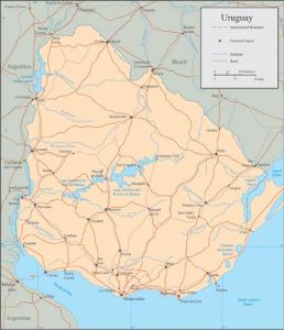 Uruguay vector map