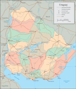Uruguay vector map