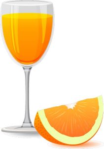 Orange flavor of juice vector