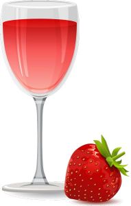 Strawberry flavor of juice vector