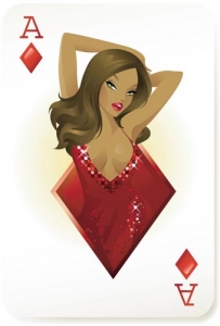 Playing card girl design