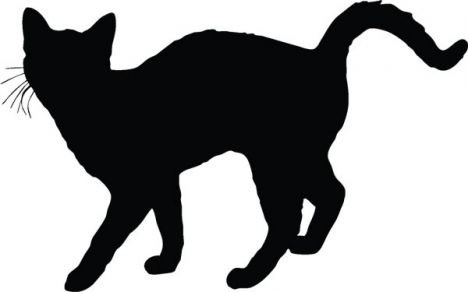 Vector cats silhouette shapes