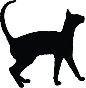 Vector cats silhouette shapes