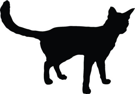 Vector cats silhouette shapes