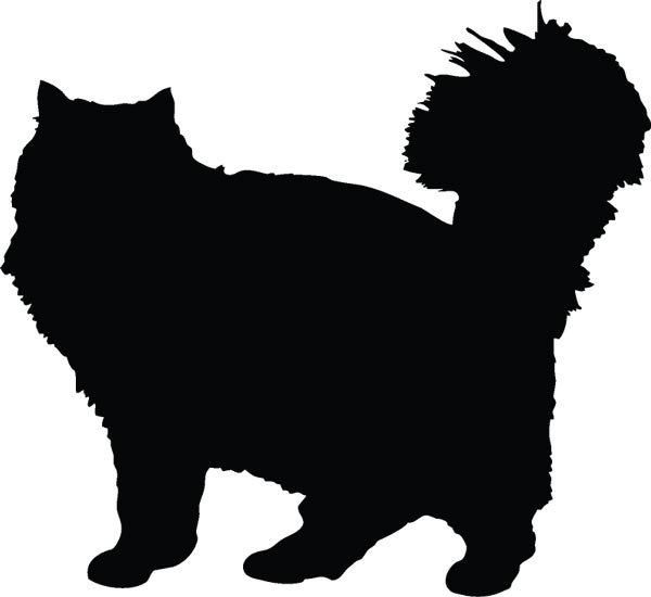 Vector cats silhouette shapes