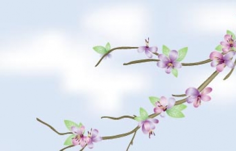 Floral banner template