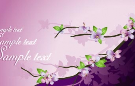 Floral banner template