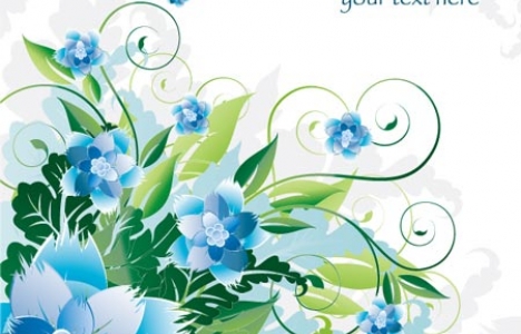 Floral banner template