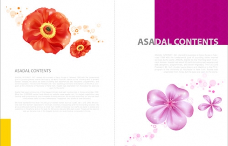 Flower postcards design