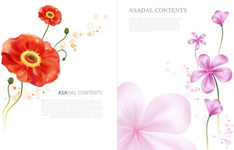 Flower postcards design