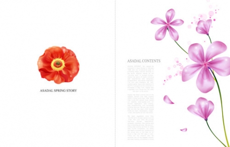 Flower postcards design