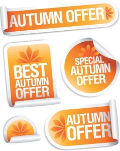 Vector stickers for autumn collection