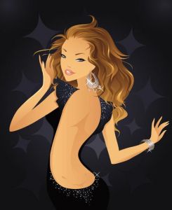 Vectorial fashion girl