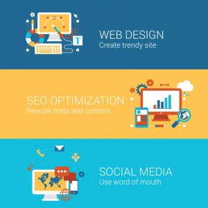 Web design and social media vector banners