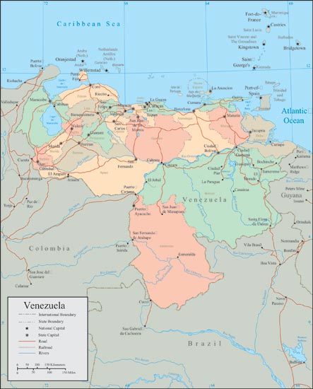 Venezuela map vector