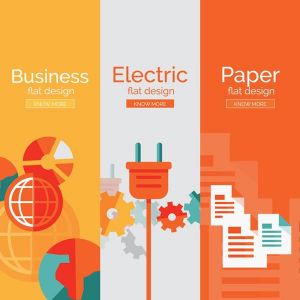 Business flat banners vector